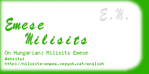 emese milisits business card